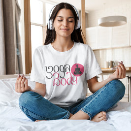 Yoga Body mit Yoga Pose Grafik-Print-T - Shirt