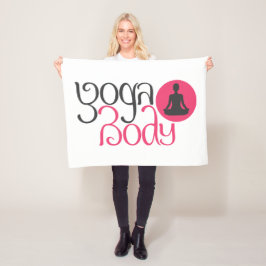Yoga Body mit Yoga Pose Graphic Fleecedecke