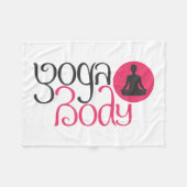 Yoga Body mit Yoga Pose Graphic Fleecedecke (Vorderseite (Horizontal))