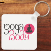 Yoga Body mit Yoga Pose Graphic Schlüsselanhänger (Rückseite)