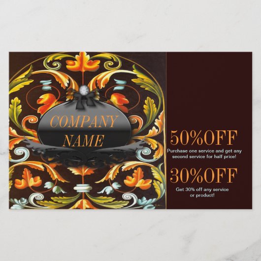 Yoga bohemian Herbstlaubs mandala Flyer (Vorne)