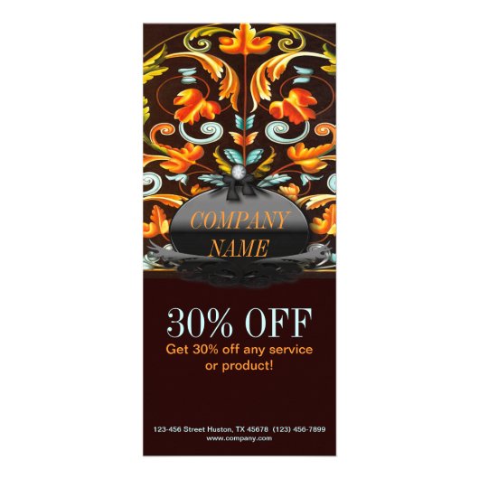 Yoga bohemian Herbstlaubs mandala Werbekarte (Vorne)