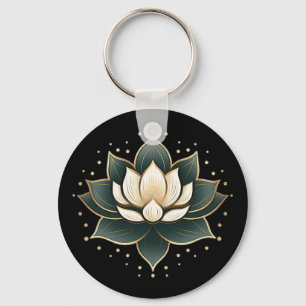 Yoga Botanisch Lotus Spiritueller Yoga Liebhaber Schlüsselanhänger