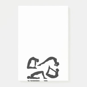 Yoga bringt Silhouetten in Position Post-it Klebezettel