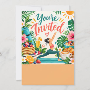 Yoga-Brunch Geburtstag Einladung