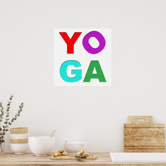 Yoga-Buchstaben Poster (Küche)