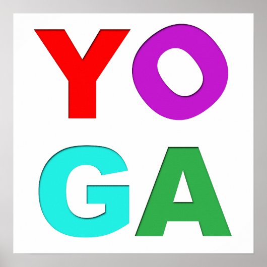 Yoga-Buchstaben Poster (Vorne)
