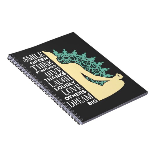 Yoga Buddhist Meditation Zitat Zen Buddhismus Notizblock (Rechte Seite)