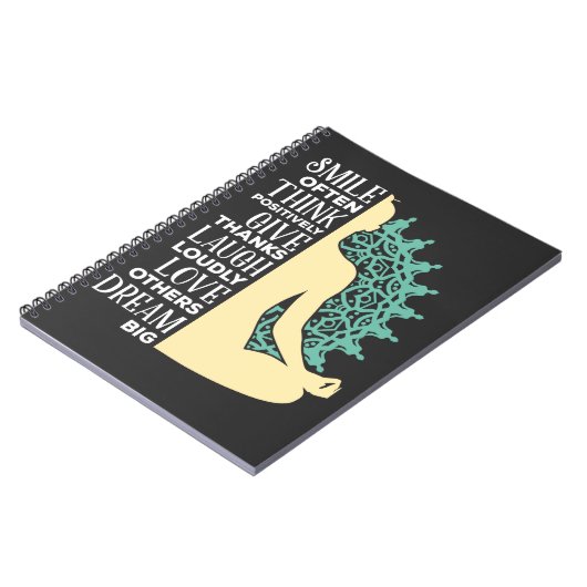 Yoga Buddhist Meditation Zitat Zen Buddhismus Notizblock (Linke Seite)