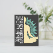 Yoga Buddhist Meditation Zitat Zen Buddhismus Postkarte (Stehend Vorderseite)