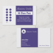 Yoga Business Card 10 Class Pass Template Treuekarte (Vorne/Hinten)