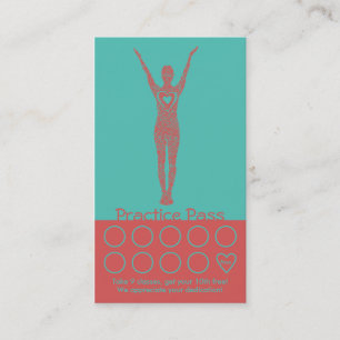 Yoga Business Card 10 Class Pass Treuekarte