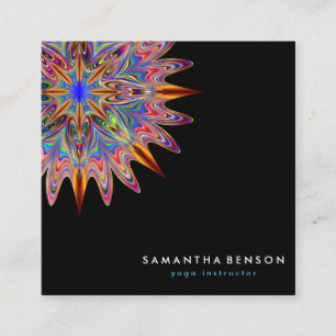 Yoga Business Card für elegante Lotus Blume Quadratische Visitenkarte