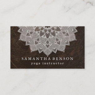 Yoga Business Card für elegante Lotus Blume Visitenkarte