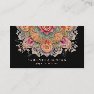 Yoga Business Card für elegante Lotus Blume Visitenkarte