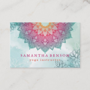 Yoga Business Card für elegante Lotus Blume Visitenkarte