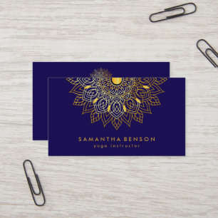 Yoga Business Card für elegante Lotus Blume Visitenkarte