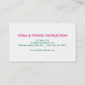 Yoga Business Card für elegante Lotus Blume Visitenkarte (Rückseite)