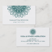 Yoga Business Card für elegante Lotus Blume Visitenkarte (Vorne/Hinten)