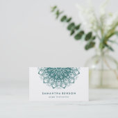 Yoga Business Card für elegante Lotus Blume Visitenkarte (Stehend Vorderseite)