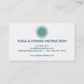 Yoga Business Card für elegante Lotus Blume Visitenkarte (Rückseite)