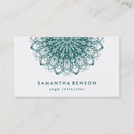 Yoga Business Card für elegante Lotus Blume Visitenkarte (Vorderseite)