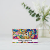 Yoga Business Card für elegante Lotus Blume Visitenkarte (Stehend Vorderseite)
