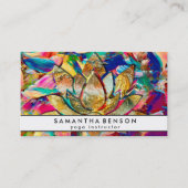 Yoga Business Card für elegante Lotus Blume Visitenkarte (Vorderseite)