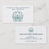 Yoga Business Card für elegante Lotus Blume Visitenkarte (Vorne/Hinten)