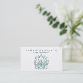 Yoga Business Card für elegante Lotus Blume Visitenkarte (Stehend Vorderseite)