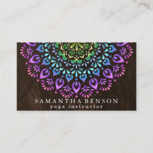 Yoga Business Card für elegante Lotus Blume Visitenkarte