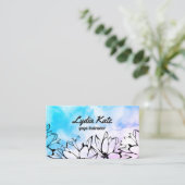 Yoga Business Card für Wasserfarben Visitenkarte (Stehend Vorderseite)