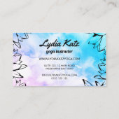 Yoga Business Card für Wasserfarben Visitenkarte (Rückseite)
