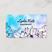 Yoga Business Card für Wasserfarben Visitenkarte (Vorderseite)