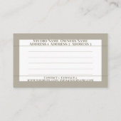 YOGA - Business Card Visitenkarte (Rückseite)