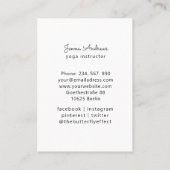 Yoga Business Card Visitenkarte (Rückseite)