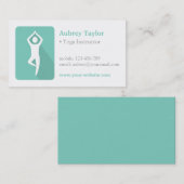 Yoga Business Cards für die grüne Pose Visitenkarte (Vorne/Hinten)