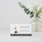 Yoga Business Cards für moderne Männer Visitenkarte (Stehend Vorderseite)
