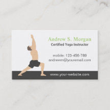 Yoga Business Cards für moderne Männer