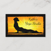 Yoga Business Cards für Orange und Black Mediation Visitenkarte (Vorderseite)