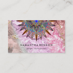 Yoga Business: Elegantes Lotus-Logo für die Blume Visitenkarte