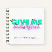 Yoga Butterflies Daily Journal & Sketch Notebook Notizblock (Vorderseite)