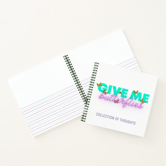 Yoga Butterflies Daily Journal & Sketch Notebook Notizblock (Innenseite)