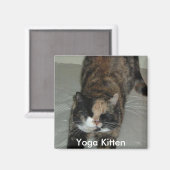 Yoga Calico Kitty Cat Magnet (Vorderseite/Rückseite)