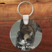Yoga Calico Kitty Cat Schlüsselanhänger (Vorderseite)