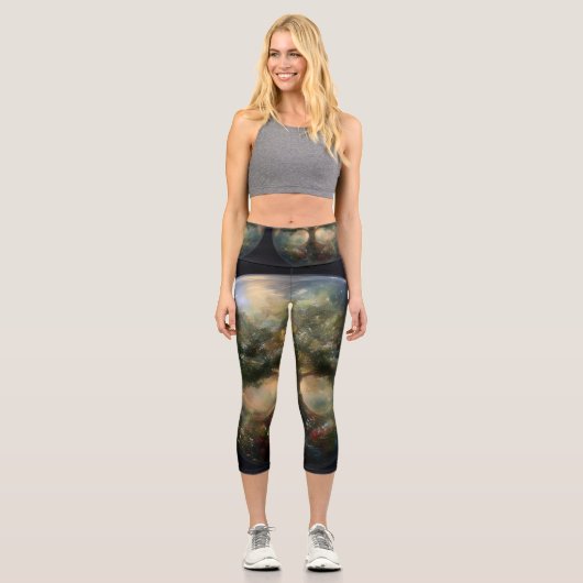 Yoga Capris, hochgeschliffen, XS (0-2) Capri Leggings (Vorderseite)