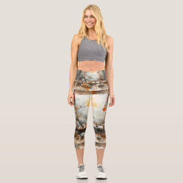 Yoga Capris, hochgeschliffen, XS (0-2) Capri Leggings