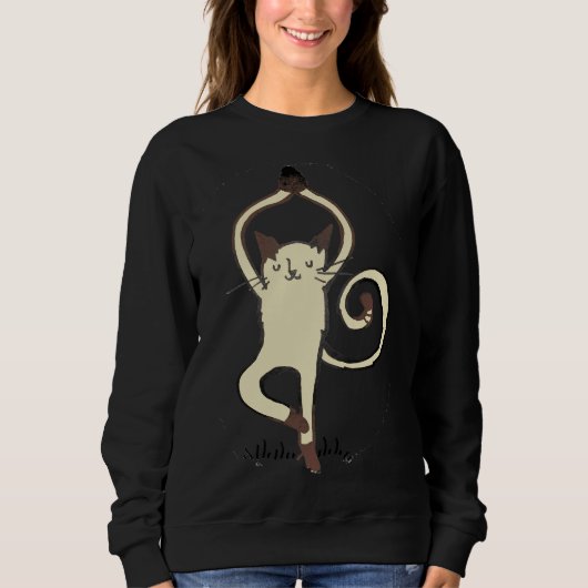 Yoga Cat 22 Sweatshirt (Vorderseite)