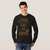 Yoga Cat and Coffee 2 T-Shirt (Vorne ganz)