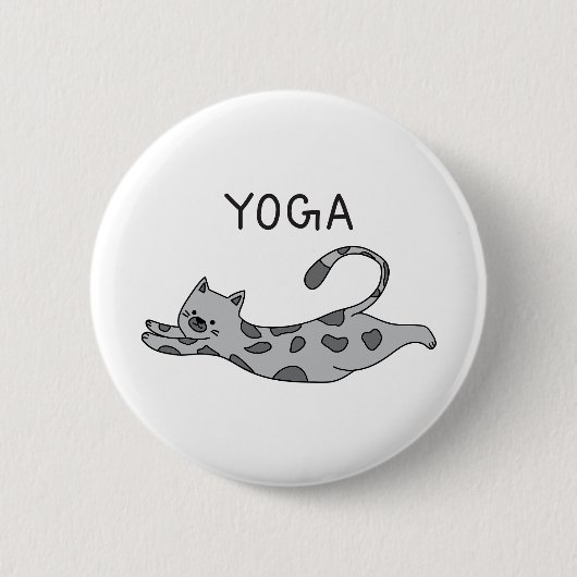 Yoga Cat Button (Vorderseite)